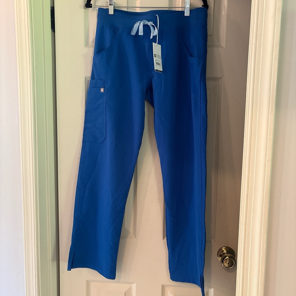 NWT Figs Vibrant Blue Drawstring Pants